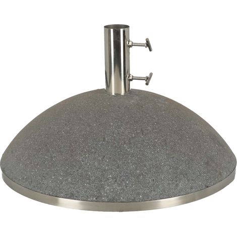 Pied de parasol en granit - D. 50 cm x H. 30 cm - Noir - Livraison gratuite (1/4)