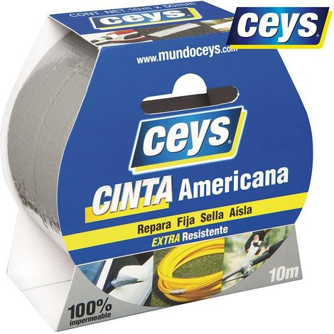 Nastro adesivo CEYS - Rotolo argento 10 m x 50 mm 507602