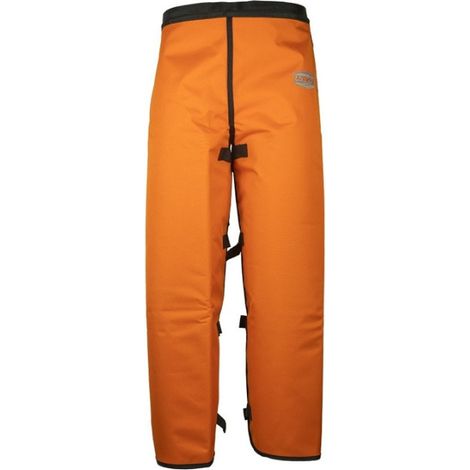 Jambières de débroussaillage orange haute visibilité 80 cm CHDE (1/5)