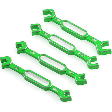 4Pcs Wrench 3/3.2/3.5/3.7/4/5/5.5/6Mm Turnbuckle Nut Ball End Joint Remover Universal Tool For Remot-Green (1/5)
