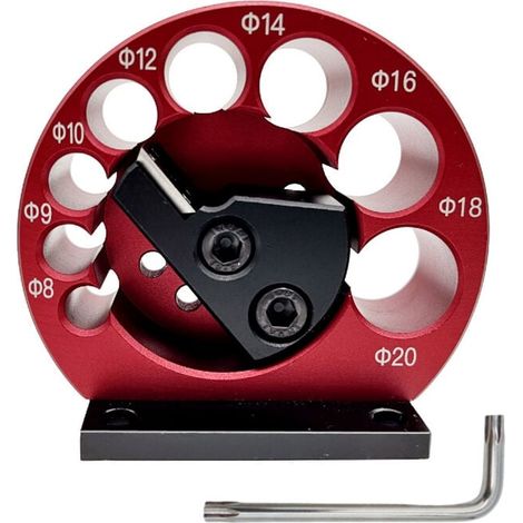 Machine à chevilles réglable en alliage d'aluminium, 8 trous, perceuse électrique, fraisage du bois massif, tige ronde, outil auxiliaire pour le travail du bois réglables 8-20 mm (1/5)
