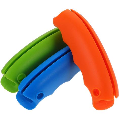 Poignées de sac de courses en silicone (lot de 3) avec prise en main flexible pour sacs de courses résistants, facilitant le transport des sacs réutilisables. (1/5)
