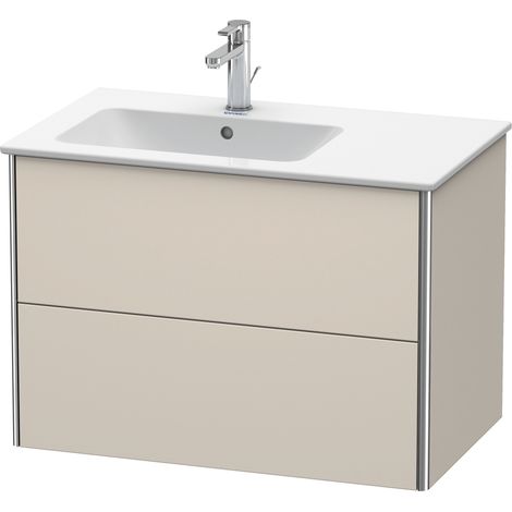 Duravit XSquare mueble bajo lavabo suspendido, 2 cajones, lavabo