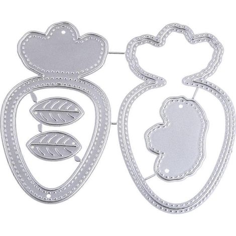 Osterkarotten-Stanzschablone aus Metall für DIY-Scrapbooking-Alben, Papierkarten, Prägeformen und Basteldekoration