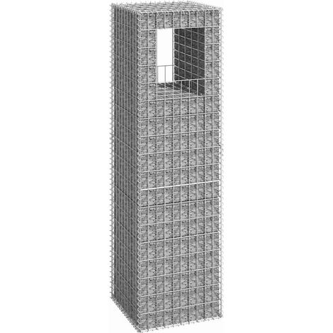 Colonne gabion 50x50x180 cm en fer