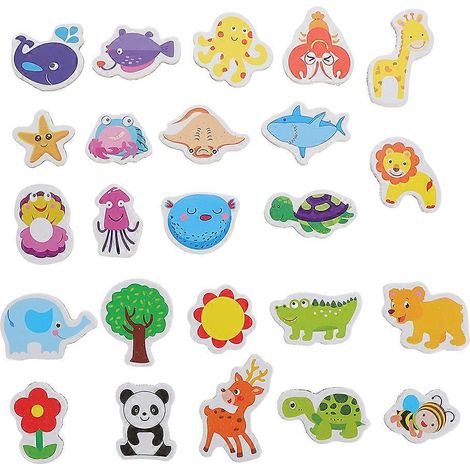 48 aimants magnétiques animaux pour réfrigérateur et tableau blanc, jouets éducatifs magnétiques pour enfants (1/5)