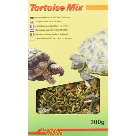 Lucky Reptile Tortoise Mix 300g vegetale e Ricco di Fibra Grezza - Miscela di Pellet di Erbe di Prato con Carote e Fiori di Calendula - per Tutte Le Tartarughe di Terra e i rettili erbivori