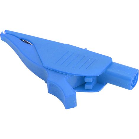 Elektrische Klemme aus Messing mit Stromisolierung (PA-Abdeckung), 4 mm/0,2 Zoll Kabelende, Sicherheitstyp, elektrische Prüfklemme für Autobatterien 32 A/1000 V, blau (1/5)