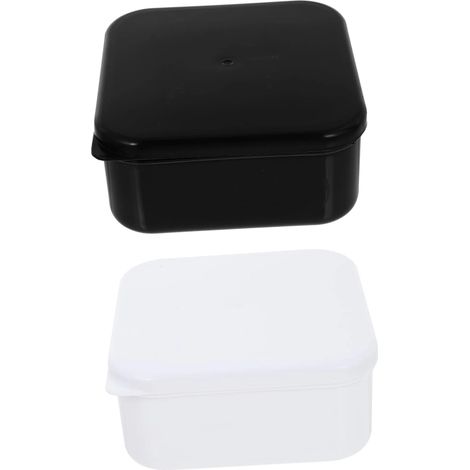 Lot de 2 boîtes de rangement vides en plastique pour perles et loisirs créatifs, avec couvercles, pour l'organisation de la maison et du bureau. (1/5)