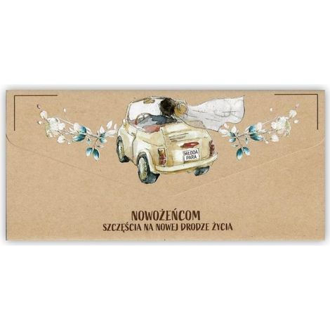 Busta per biglietto di auguri di matrimonio in carta kraft