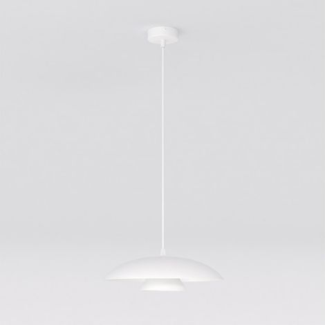 Lampada a sospensione BABEL in acciaio bianco opaco (1/5)