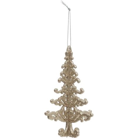 Decorazione per abete glitterato oro 12 cm - Atmosphera créateur d'intérieur