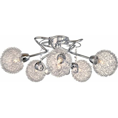 Plafonnier glamour chromé 5 lumières Vesna G9 Reality (1/2)