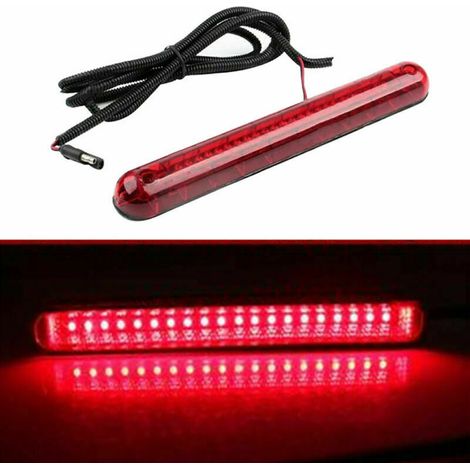Luz de freno/posición trasera universal de 12 V y 24 LED, de montaje alto, para automóviles. (1/5)