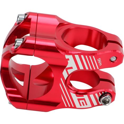 Potence de vélo 35 mm légère et haute résistance en alliage d'aluminium CNC, potence courte pour vélos de route et VTT, rouge (1/5)