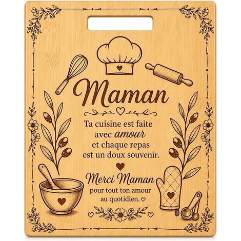 Planche à Découper Bambou avec Poignée (1/5)
