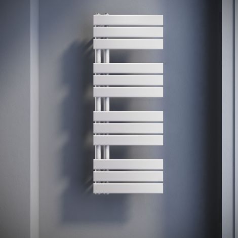 ELEGANT Badheizkörper Handtuchtrockner Handtuchwärmer Panel 1038x400mm 767 Watt Weiß Bad-Heizkörper Seitenanschluss (1/5)
