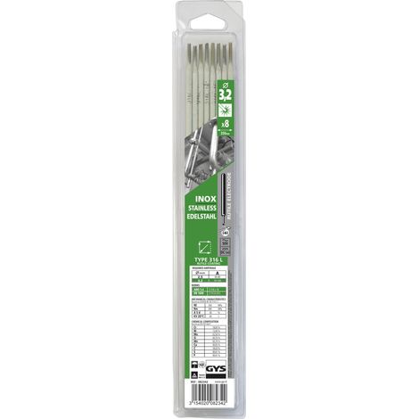 GYS Edelstahl Électrodes de soudage 8 pc(s) (Ø x L) 3.2 mm x 350 mm 70 - 100 A