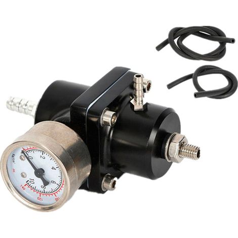 YMYNY Régulateur de pression de carburant réglable avec manomètre, régulateur de pression de carburant universel 0-140 PSI (1/5)