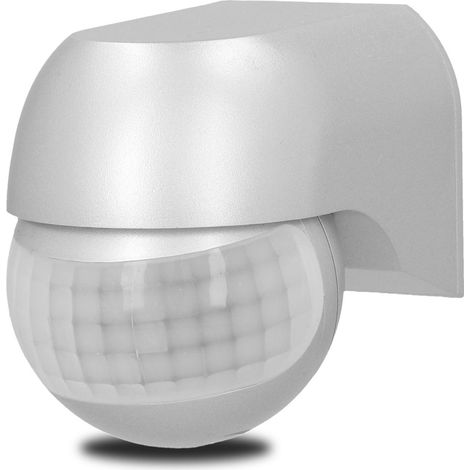 Infrarot Bewegungsmelder IP44 180 Grad Silber (1/2)
