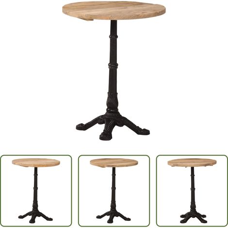 Mangoholz -  Bistrotisch Ø60x76 cm Raues Mangoholz (1/5)