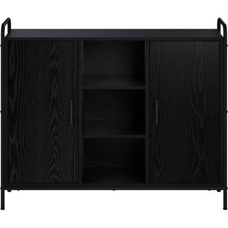 Buffet de Salon Bas en Bois d'Ingénierie, Meuble de Rangement Moderne 97 x 33 x 81 cm pour Entrée ou Cuisine (1/5)
