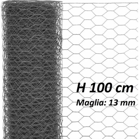 Rete per Recinzioni Tripla mt.50 Maglia mm.13 Ø Filo mm.0,60-H cm.100 (1/2)