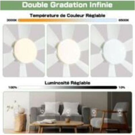 Leiser 52-cm-Deckenventilator mit Licht und Fernbedienung, 40-W-Deckenventilatorlampe mit E27-Fassung, dimmbarer LED-Deckenventilator für Schlafzimmer und Wohnzimmer, 3 Geschwindigkeitsstufen (1/5)