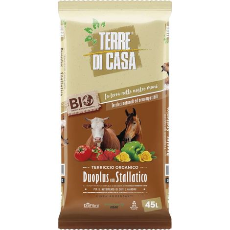 Vigorplant Terriccio Organico con Stallatico - Sacco da 45 lt per Orti e Giardini