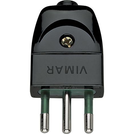 VIMAR - 00201 Spina 2P+T 10A S11 assiale nero