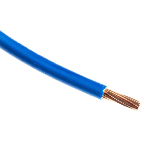 RS PRO câble, section: 10 mm² 50m, 450 V c.c., 750 V c.a. LSZH Bleu HO7Z-R Câble à conducteur simple ( Prix pour Bobine de 50 Mètres )