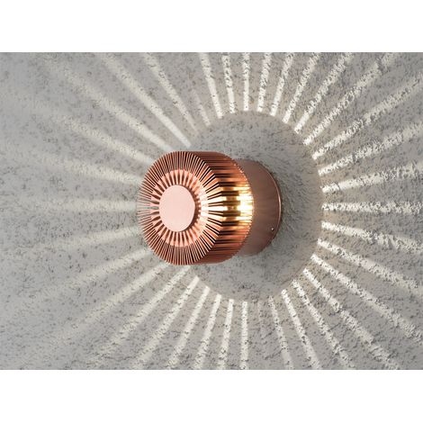 Wandleuchte MONZA effektvolle Beleuchtung, kupferfarbenes massives Aluminium (1/5)