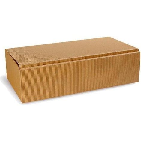 Caja de regalo para botellas 361x188x94mm onda abierta natural TRANSPAK (1/2)