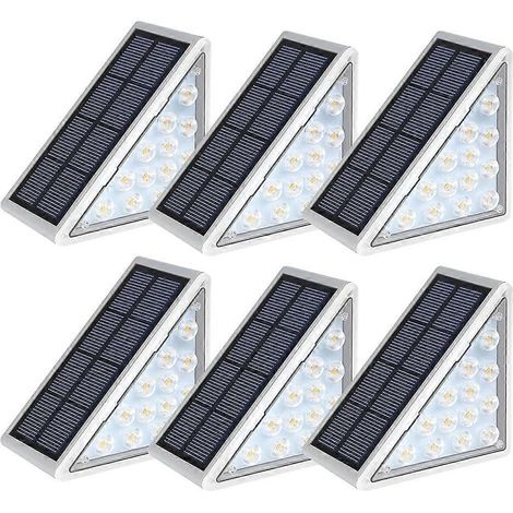 lampes solaires LED pour marches, lampes d'escalier extérieures étanches, lampes solaires pour terrasse, lampes décoratives solaires d'extérieur (1/5)