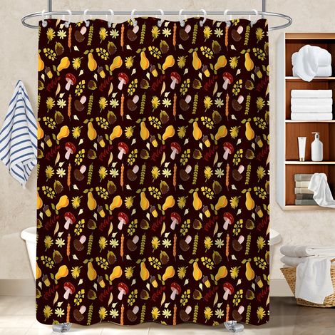 Rideau de douche imperméable en polyester 180x180 poids aux ourlets polyester pour salle de bain pour hôtel / airbnb (1/5)