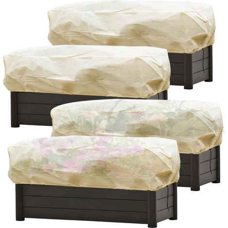 JSSEVN - 4 PCS Voile Hivernage Plante Exterieur 150x45x40cm Housse D'hivernage (1/5)