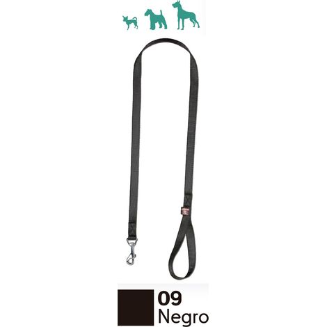 Laisse en Nylon pour Chiens 100 cm x 2 cm Couleur Noir