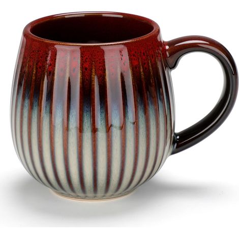 Tasse à café en céramique, 480 ml, grandes tasses à café pour la maison et le bureau, tasse en céramique pour café et thé (A) (1/5)