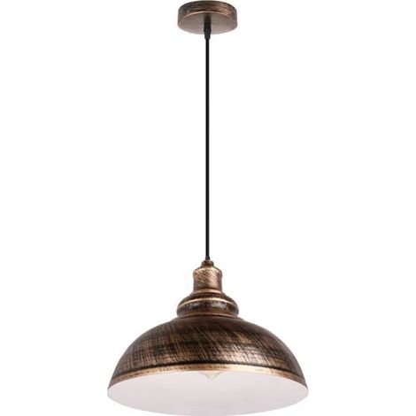 U-Do Suspensions Luminaires Lampe Vintage Style Rétro Industriel Cuivre Ø29cm (1/4)