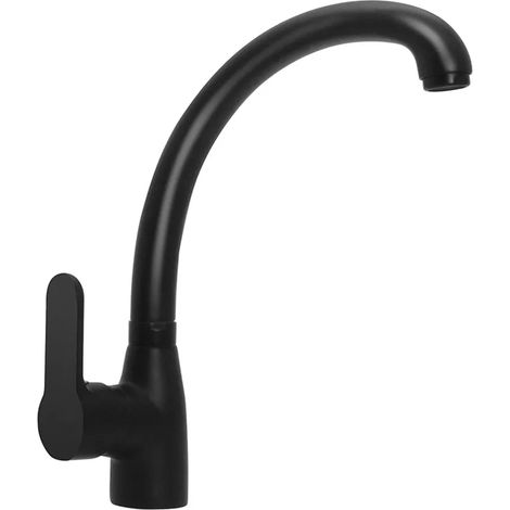 Miscelatore lavello nero opaco canna alta girevole serie Paco (1/2)
