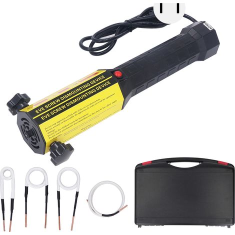 Chauffe-induction portatif 1200W 110V pour boulons rouillés, outil de dégrippage magnétique avec 4 bobines, pour voiture et atelier. (1/5)
