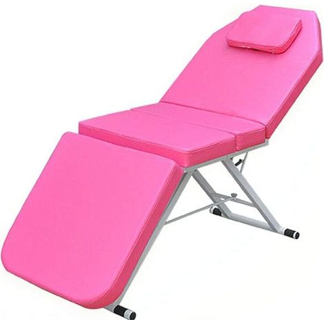 Massageliege klappbar 3 Sektionen klappbar klappbar Kosmetikliege SPA Salon Kosmetikliege für Salon Spa Beauty (rosa) (1/5)