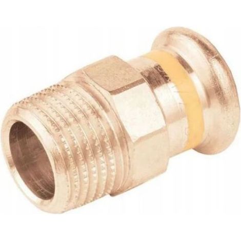 Raccord Gaz - Cuivre - Pression - 15 x 1/2 mm - Pour Réseaux Gaz - 1 Pièce