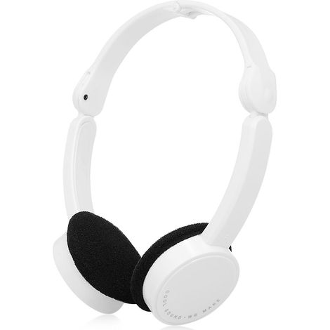 Kabelgebundener Over-Ear-Kopfhörer mit 3,5-mm-Klinkenstecker, faltbar, Sport-Headset, tragbar, Musik-Ohrhörer für Kinder, MP4/MP3-fähig, Größe S – Weiß (1/5)