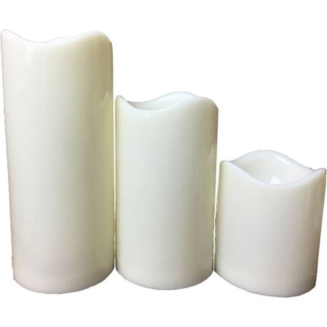 royaluxe -Ensemble extéri de bougies LED,3 pièces avec minuterie (1/4)