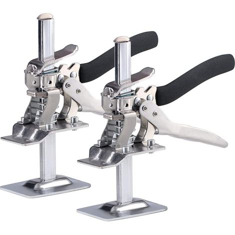 Lot de 2 crics à outils de levage manuel pour économiser de la main-d'œuvre, réglage de la hauteur, élévateur de carrelage mural, levage de réglage de la planche, d'armoire, de fenêtres