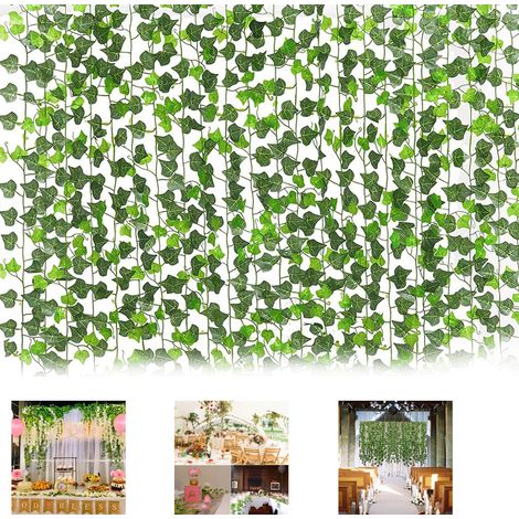 Piante artificiali pendenti, ghirlanda di finte foglie di edera, regali, decorazioni per giardino, matrimonio, parete e casa