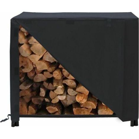 Support à bois de chauffage 48x24x42 pouces, couvercle anti-poussière pour cheminée extérieure de grande capacité, étanche 420D (1/5)