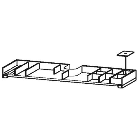 Sistema d'arredo Duravit per mobili di larghezza 118,4 cm, con foro per sifone incluso, Colore (anteriore/corpo): Noce massello - UV986407777 (1/2)
