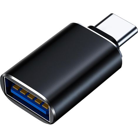USB-C-auf-USB-3.0-Adapter, kompatibel mit Apple und Huawei, Speichererweiterungsadapter, schwarz
